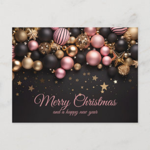 Postal Cartão de Saudação de Natal Festivo e elegante