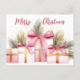 Postal Cartão de Saudação de Natal Festivo e elegante