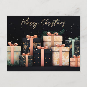 Postal Cartão de Saudação de Natal Festivo e elegante