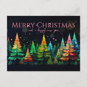 Postal Cartão de Saudação de Natal Festivo e elegante