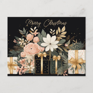 Postal Cartão de Saudação de Natal Festivo e elegante