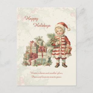 Postal Cartão de Saudação de presente de Natal para Garot