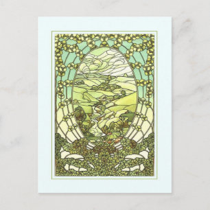 Postal Cartão de saudação do Art Nouveau design.
