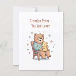 Postal Cartão de Saudação do Vovô Bear