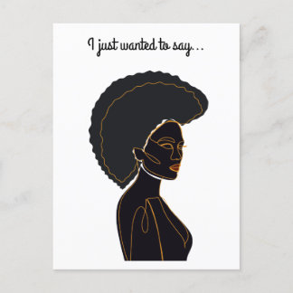 Postal Cartão de Saudação Dobrado Mulher Afro-Americana