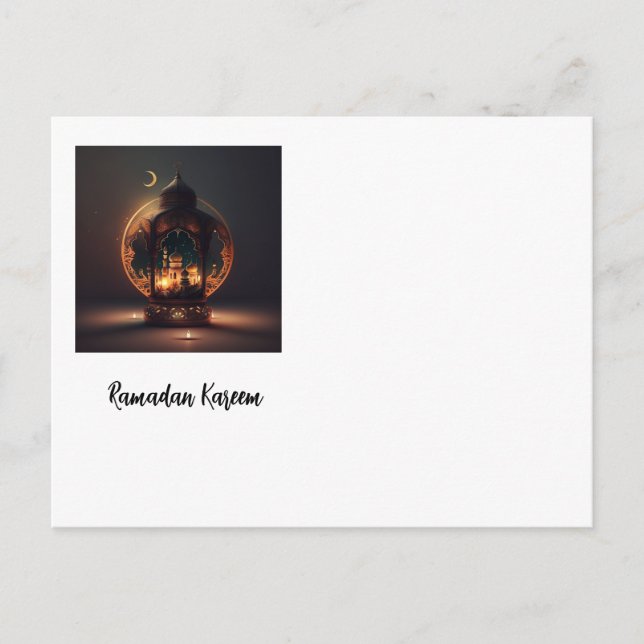 Postal Cartão de Saudação Ramadan Kareem (Frente)