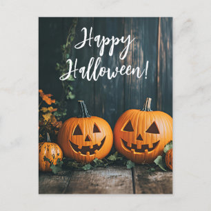 Postal Cartão de Saudação Russo Pumpkins Halloween