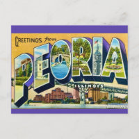 Cartão de Saudações de Peoria Illinois