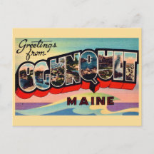 Cartão de Saudações Retro Ogunquit ME