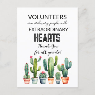Postal cartão de semana de apreciação voluntária