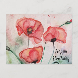 Postal Cartão de Sentimento Personalizado Aquarela Papoul