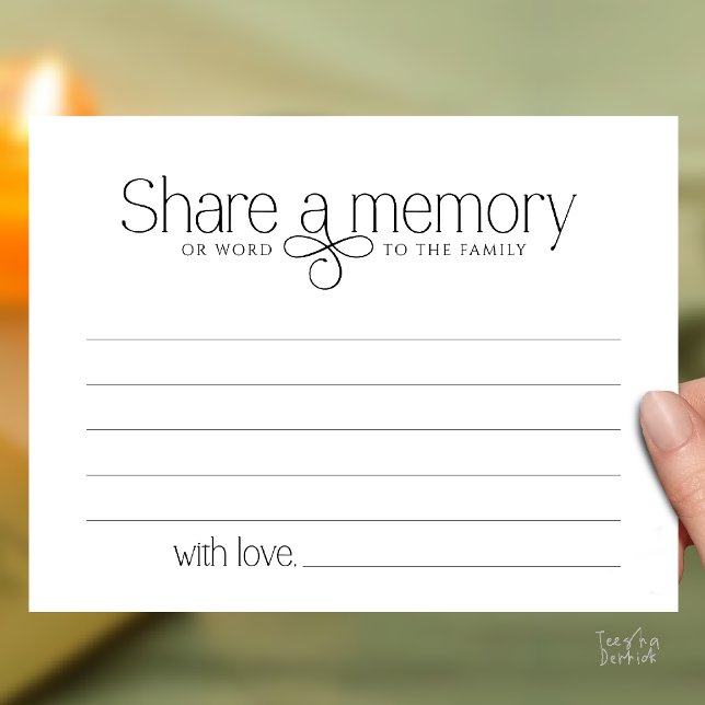 Postal Cartão de simpatia de fada para compartilhar uma m (Funeral Service Share a memory Fairy love Sympathy Card or word to the family in Black and White)