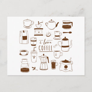 Postal Cartão de Sobrevoo do Café - Viciado em Cafeína -C