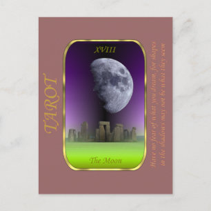 Postal Cartão de Tarô - A Lua