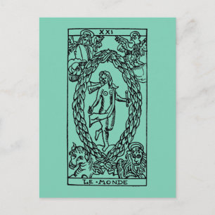 Postal Cartão de Tarot: O mundo