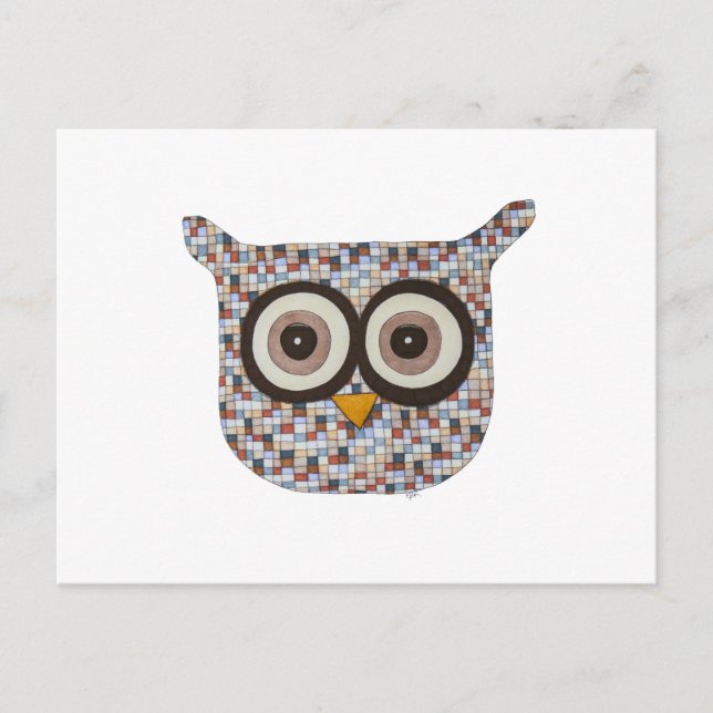 Postal Cartão de Tweed Owl (Frente)