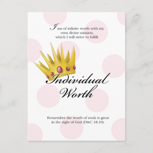 Postal Cartão de Valor YW - Valor Individual (Frente)