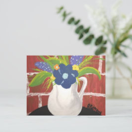 Postal Cartão de Vaso de Tijolo 5x7