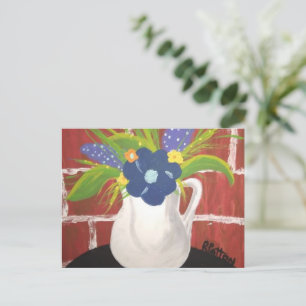Postal Cartão de Vaso de Tijolo 5x7