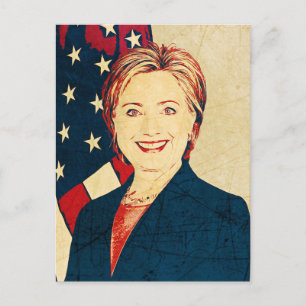 Postal Cartão de Vazio de Pop de Arte Hilary Clinton Mem