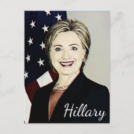 Postal Cartão de Vazio de Pop de Arte Hilary Clinton Mema