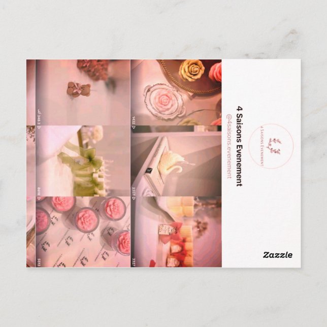 Postal Cartão de visita de Vela Elegante | 4saisões.evena (Verso)