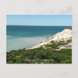 Postal Cartão de Vista postado do Farol em Aquinnah, Mães
