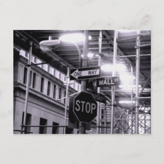 Postal Cartão de Wall Street