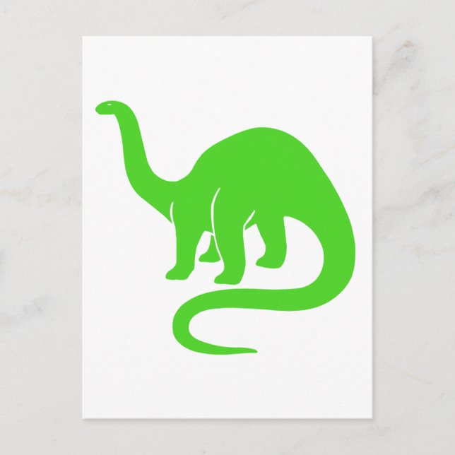 Postal Cartão Dinossauro Verde Claro (Frente)