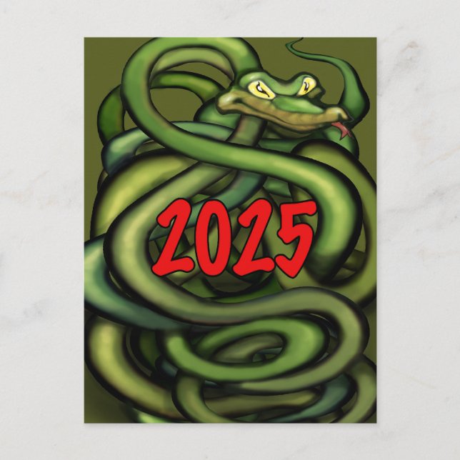 Postal Cartão do Ano do Dragão 2025 (Frente)
