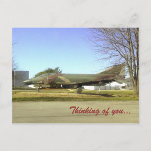 Postal Cartão do avião de combate (F4-Phantom)