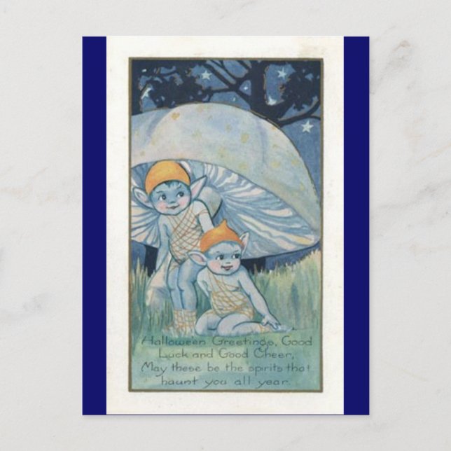 Postal cartão do Dia das Bruxas (Frente)
