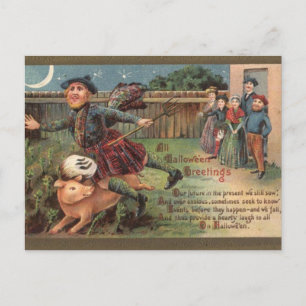 Postal Cartão do Dia das Bruxas do vintage do KRW