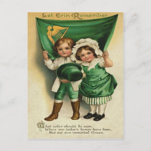 Postal Cartão do Dia de São Patrício do Casal Irlandês Fo