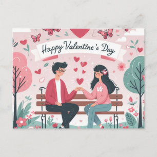 Postal Cartão do Dia de São Valentim