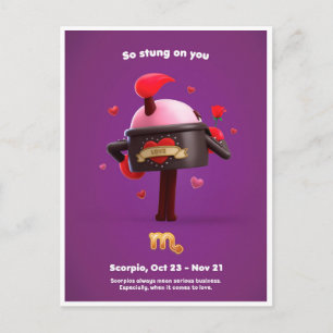 Postal Cartão do Dia dos Namorados para Escorpião