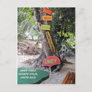 Postal Cartão do Good Vibes Rasta Bar Puerto Viejo Costa 