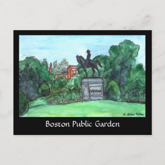 Postal Cartão do jardim público de Boston