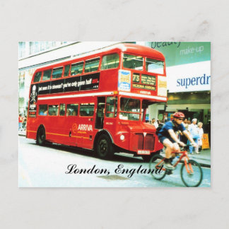 Postal Cartão do ônibus de Londres