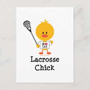 Postal Cartão do pintinho do Lacrosse
