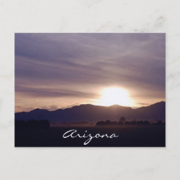 Postal Cartão do por do sol da arizona