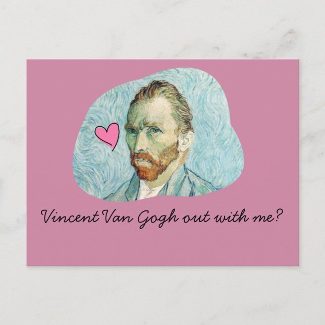 Postal cartão do Vincent Van Gogh comigo (Frente)