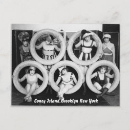 Postal Cartão do vintage de Coney Island