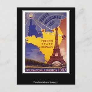 Postal Cartão do vintage de Paris