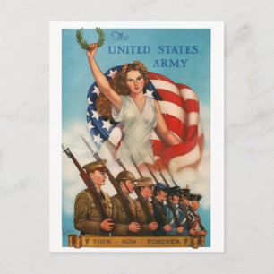 Postal Cartão do vintage do exército dos EUA