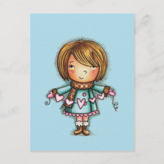 Postal Cartão dos corações do rissol