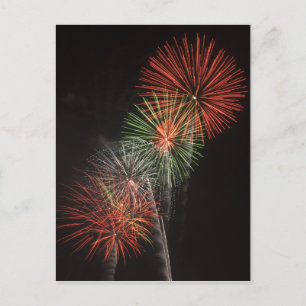 Postal Cartão dos fogos-de-artifício