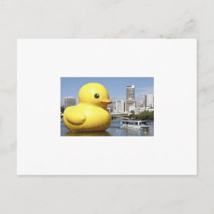 Postal cartão ducky de borracha gigante