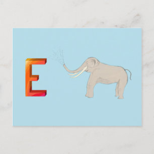 Postal Cartão elefante