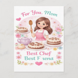 Postal Cartão Elegante de Dia das Mães para Imprimir